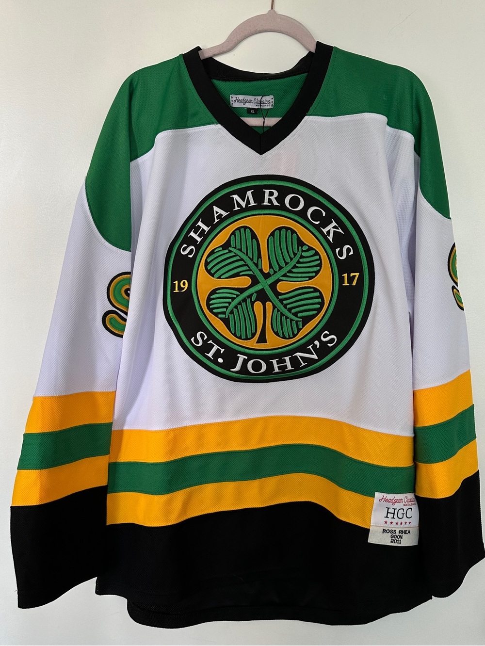 St. John’s Shamrocks xl hockey jersey.